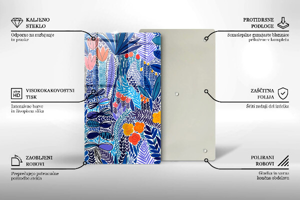 Skleněná krájecí deska Malovaná louka