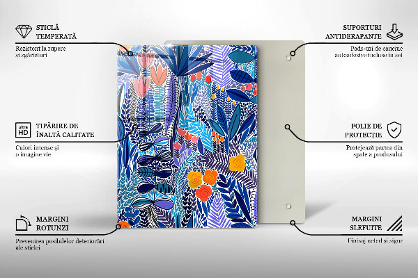 Skleněná krájecí deska Malovaná louka