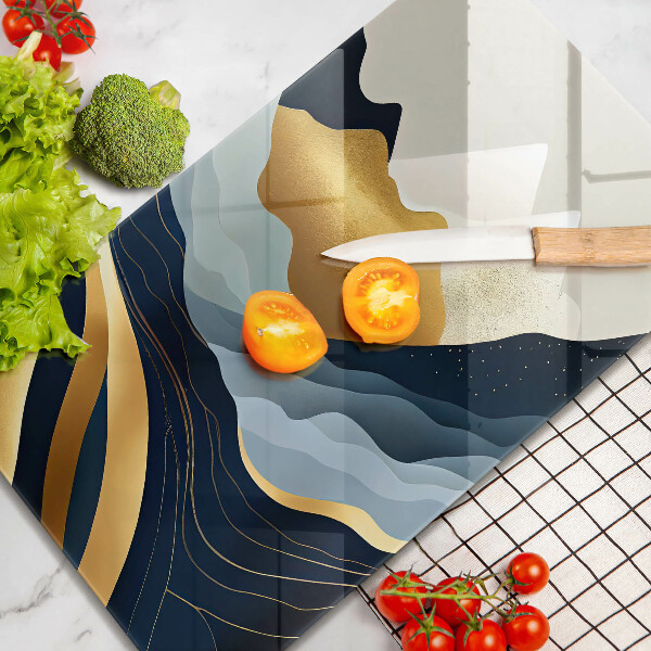 Skleněná krájecí deska Abstraktní hory