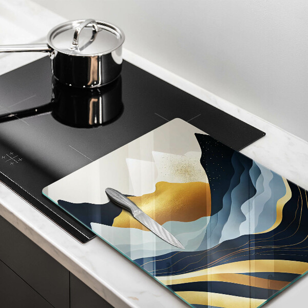 Skleněná krájecí deska Abstraktní hory