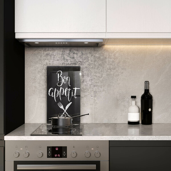 Skleněné krájecí prkénko Bon appetit nápis