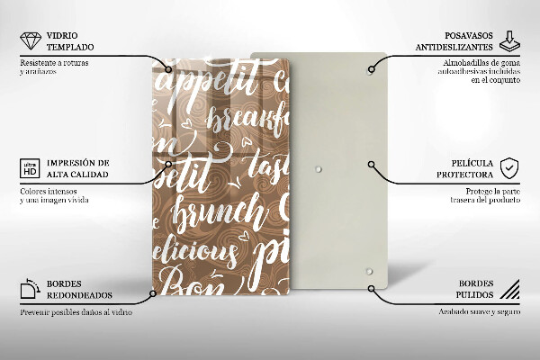 Skleněná krájecí deska Bon appetit