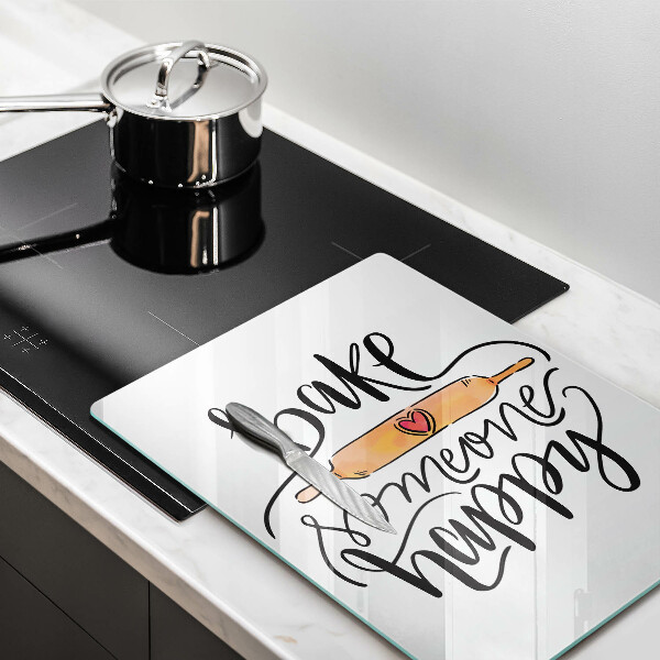 Skleněná krájecí deska Bake someone happy