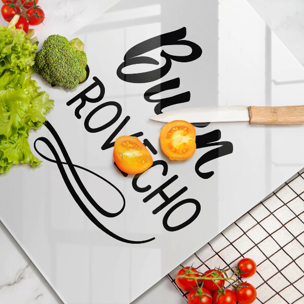 Skleněná krájecí deska Buen provecho