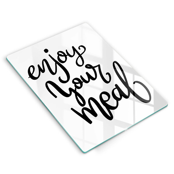 Skleněná krájecí deska Enjoy your meal