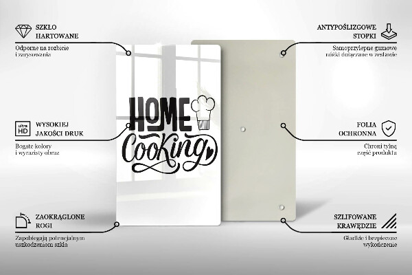 Skleněná krájecí deska Home cooking