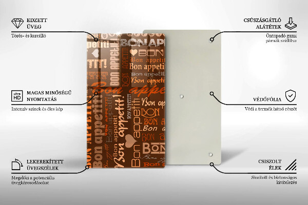 Skleněná krájecí deska Bon appetit