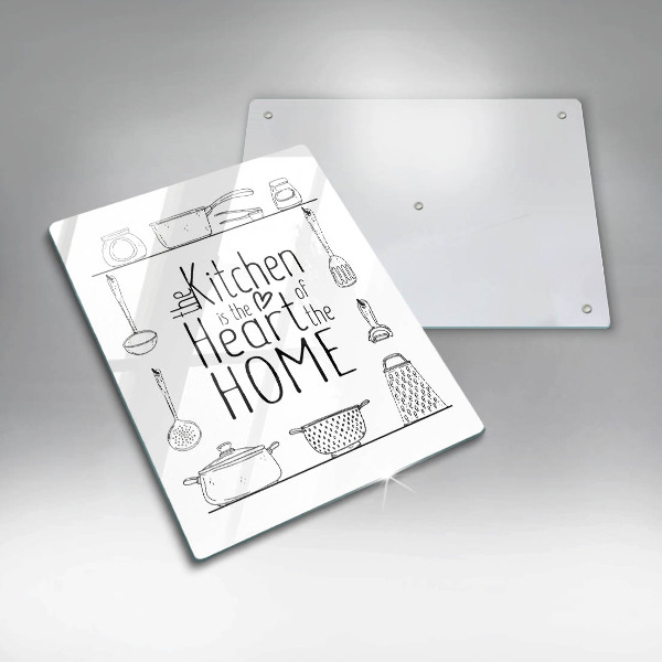 Skleněné krájecí prkénko Nápis věta