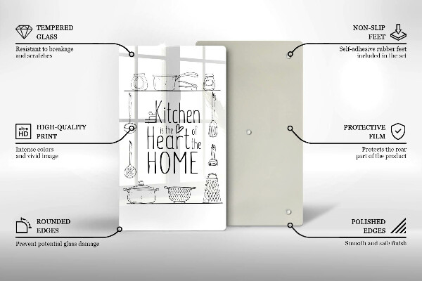 Skleněné krájecí prkénko Nápis věta