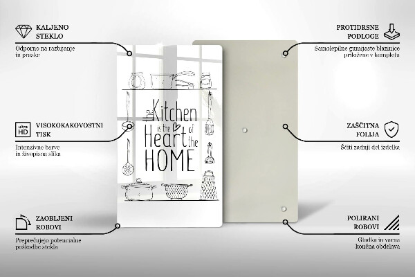 Skleněné krájecí prkénko Nápis věta