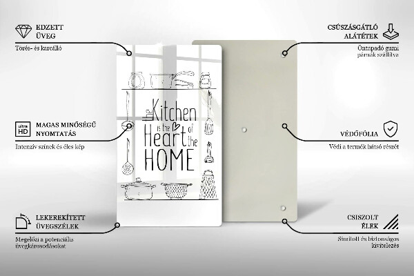 Skleněné krájecí prkénko Nápis věta