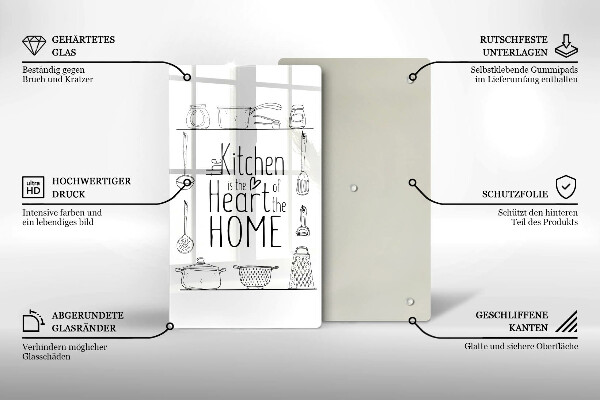 Skleněné krájecí prkénko Nápis věta