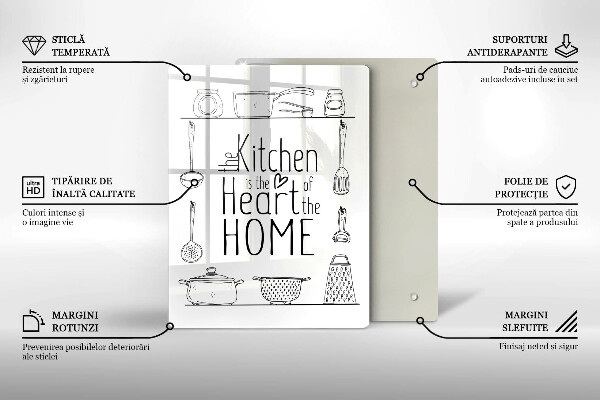 Skleněné krájecí prkénko Nápis věta