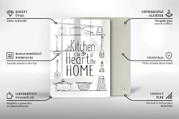 Skleněné krájecí prkénko Nápis věta