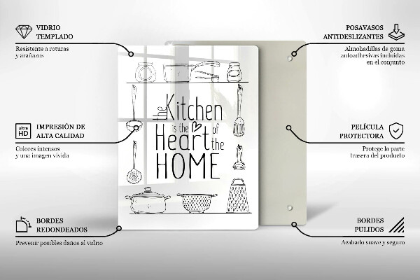 Skleněné krájecí prkénko Nápis věta