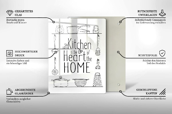 Skleněné krájecí prkénko Nápis věta