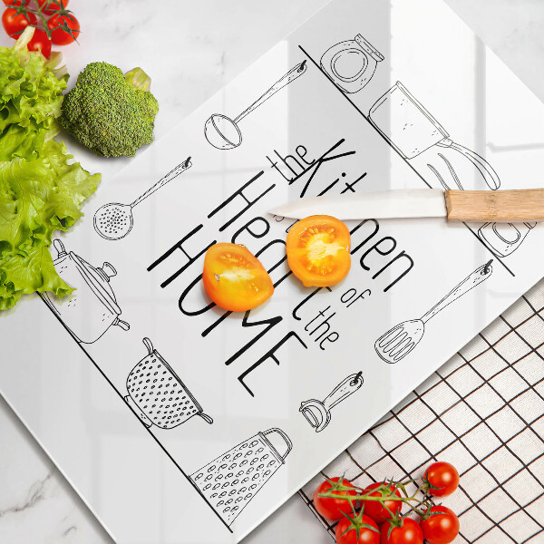 Skleněné krájecí prkénko Nápis věta