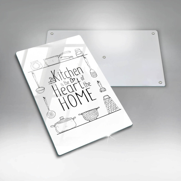 Skleněné krájecí prkénko Nápis věta