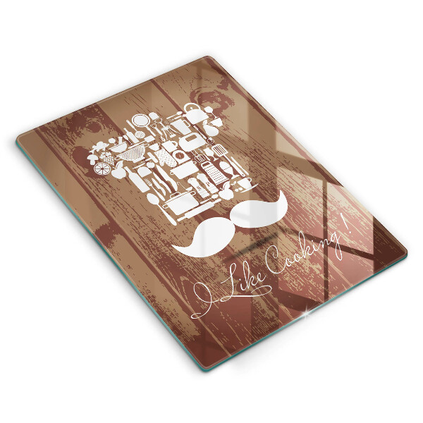 Skleněné krájecí prkénko I like cooking