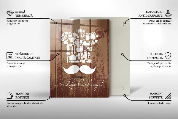 Skleněné krájecí prkénko I like cooking