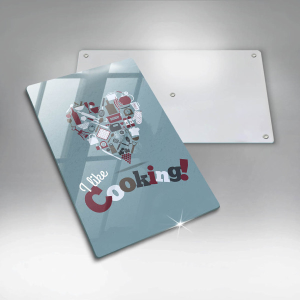 Skleněné krájecí prkénko I like cooking