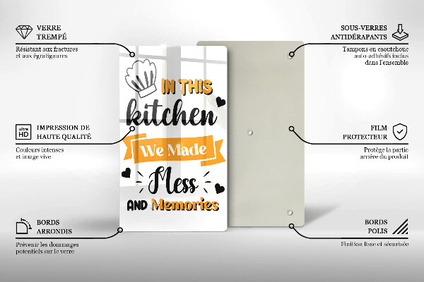 Skleněné krájecí prkénko In this kitchen we made mess and memories