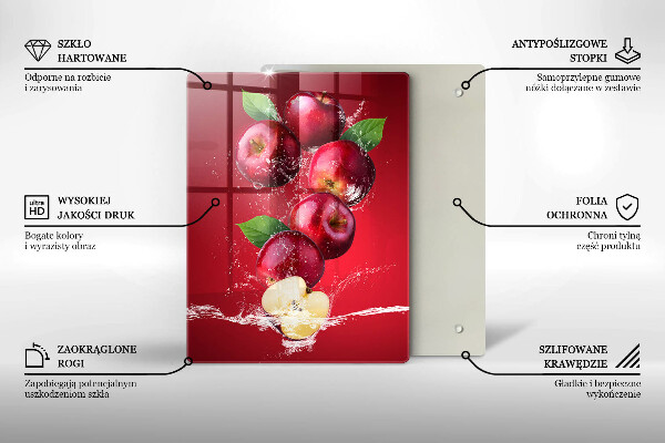 Skleněné krájecí prkénko Šťavnatá jablka ve vodě