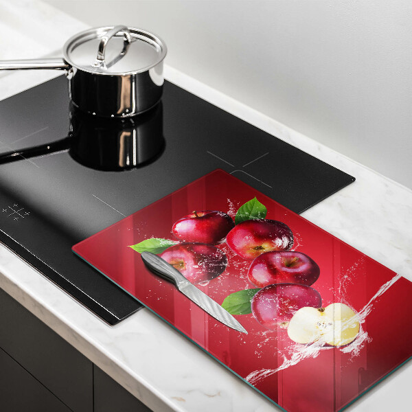 Skleněné krájecí prkénko Šťavnatá jablka ve vodě