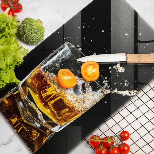 Skleněné krájecí prkénko Sklenka whisky