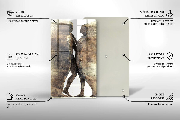 Skleněná krájecí deska Těla zamilovaných lidí