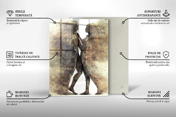 Skleněná krájecí deska Těla zamilovaných lidí