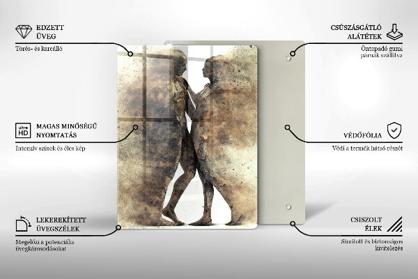 Skleněná krájecí deska Těla zamilovaných lidí