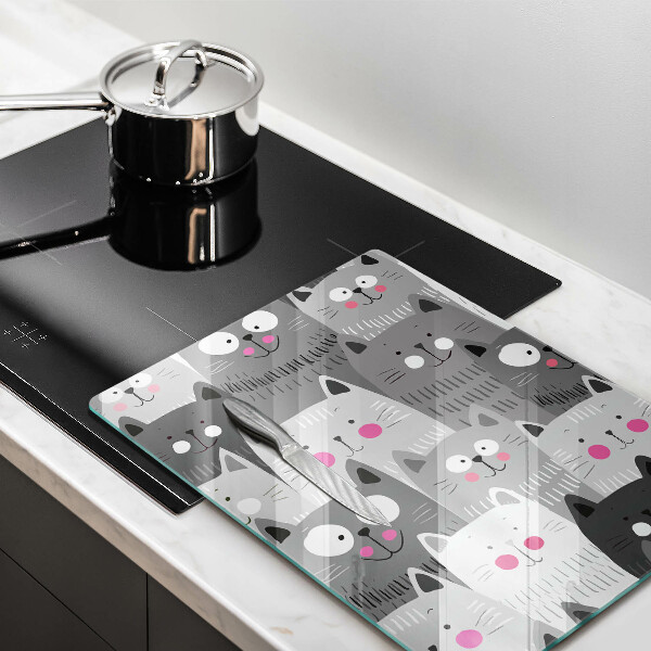 Skleněná krájecí deska Ilustrace kočky
