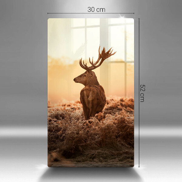 Skleněná krájecí deska Jelen v poli