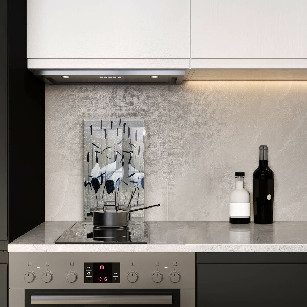 Skleněná krájecí deska Japonské jeřáby