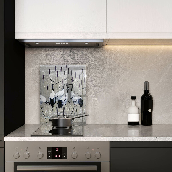 Skleněná krájecí deska Japonské jeřáby