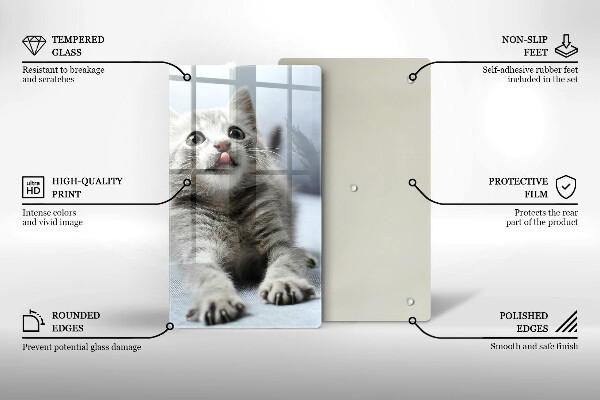 Skleněná krájecí deska Malé roztomilé kotě