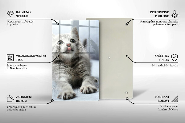 Skleněná krájecí deska Malé roztomilé kotě
