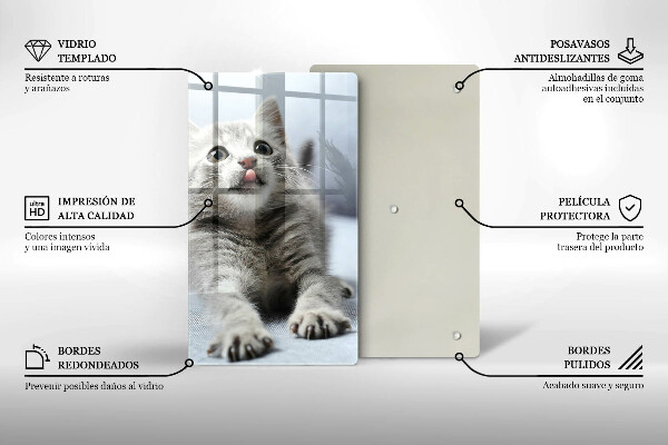 Skleněná krájecí deska Malé roztomilé kotě