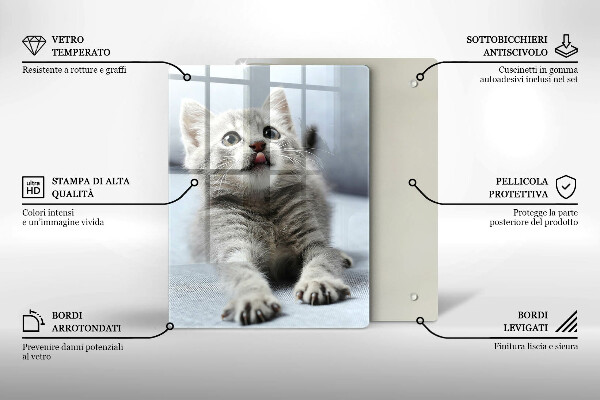Skleněná krájecí deska Malé roztomilé kotě