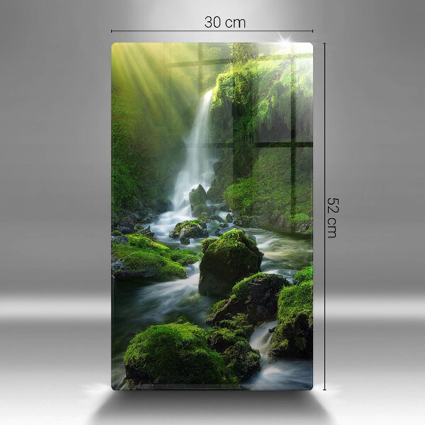 Skleněná krájecí deska Vodopád v džungli