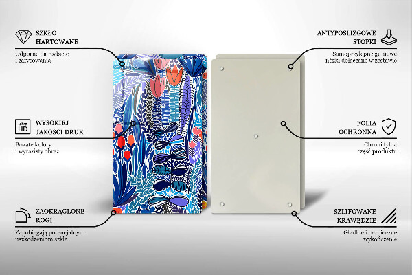 Skleněná krájecí deska Malovaná louka