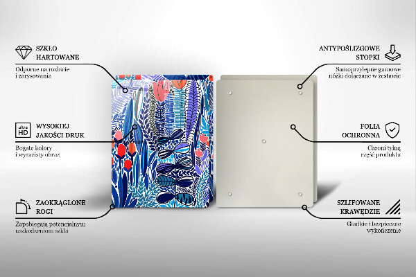 Skleněná krájecí deska Malovaná louka