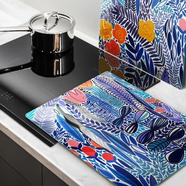 Skleněná krájecí deska Malovaná louka