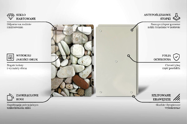 Skleněná krájecí deska Malé kameny pozadí