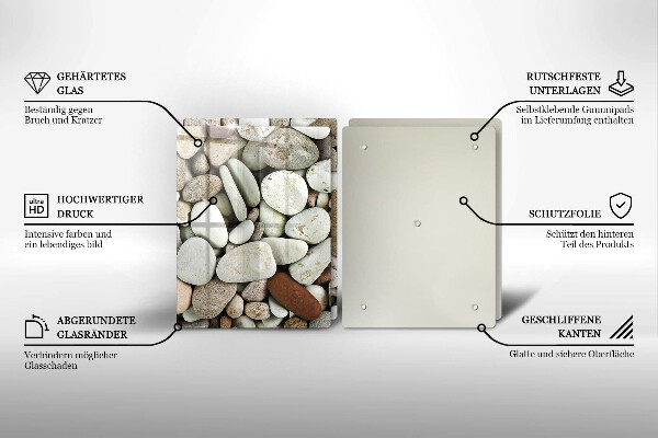 Skleněná krájecí deska Malé kameny pozadí