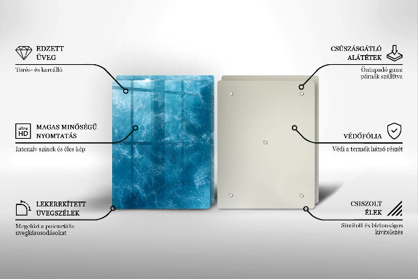 Skleněná krájecí deska Modrá voda