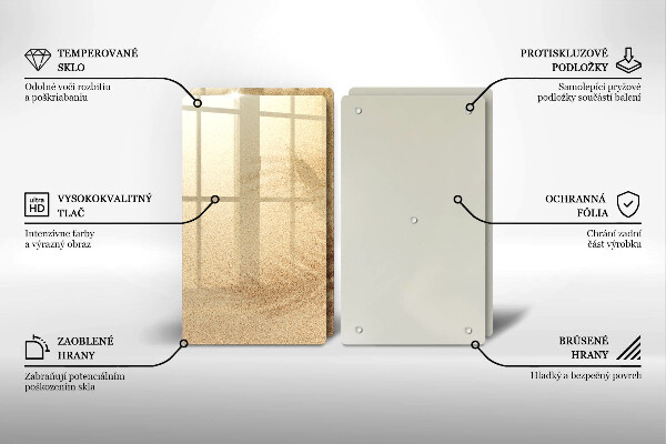 Skleněná krájecí deska Pláž písek dovolená