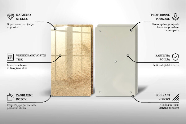 Skleněná krájecí deska Pláž písek dovolená