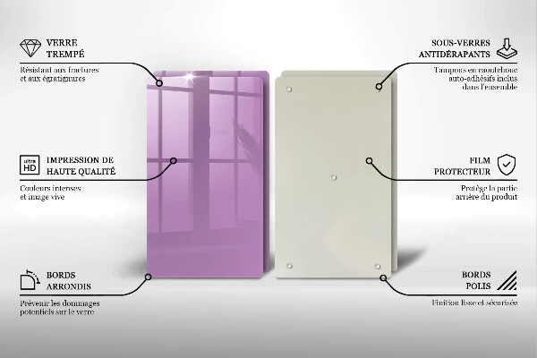 Skleněné krájecí prkénko Barva fialová